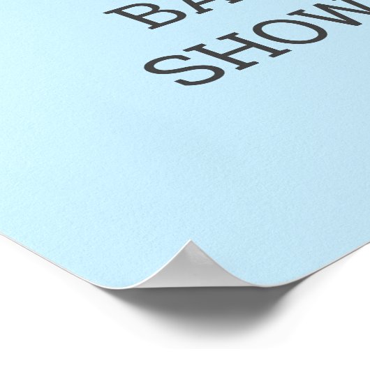 Gold Confetti Blue Baby shower Welkomstteken Poster (Hoek)