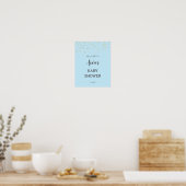 Gold Confetti Blue Baby shower Welkomstteken Poster (Keuken)