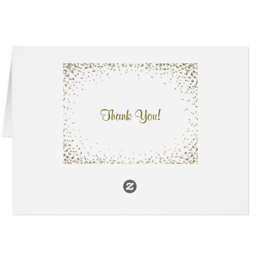 Gold Confetti Bridesmaid Invite (Achterkant Horizontaal)