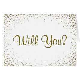 Gold Confetti Bridesmaid Invite