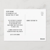 Gold Confetti Burgundy Afstuderen Save the Date Briefkaart (Achterkant)