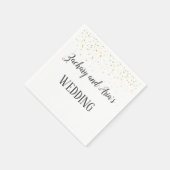 Gold Confetti Calligraphy Napkins Servet (Hoek)