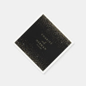 Gold Confetti Calligraphy Script Wedding Napkins Servet (Hoek)