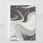 Gold Confetti Diamond Marble Wedding Jubileum Kaart (Achterkant)