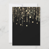 Gold Confetti Drip Birthday Bridal Black White Kaart (Achterkant)