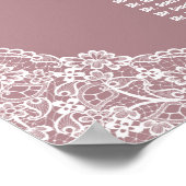 Gold Confetti Dusty Roos Lace Seating Chart Poster (Hoek)