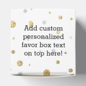 Gold Confetti Eat Drink en moet worden gehuwd Bedankdoosjes (Bovenkant)