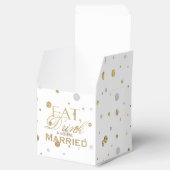 Gold Confetti Eat Drink en moet worden gehuwd Bedankdoosjes (Geopend)