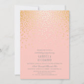 Gold Confetti Elegant Birthday Party Kaart (Voorkant)