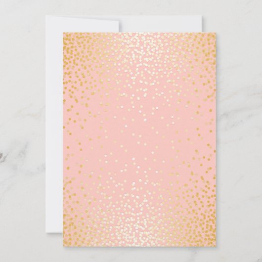 Gold Confetti Elegant Birthday Party Kaart (Achterkant)