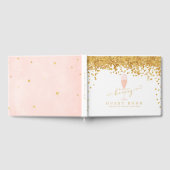 Gold Confetti Elegant Champagne Vrijgezellenfeest Gastenboek (Volledig)