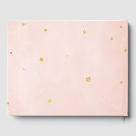 Gold Confetti Elegant Champagne Vrijgezellenfeest Gastenboek (Achterkant)