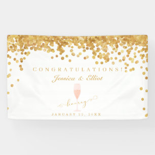 Gold Confetti Elegant Champagne Wedding Spandoek