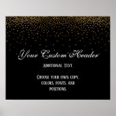 Gold Confetti Elegant doet het uzelf-trouwbord Poster (Voorkant)