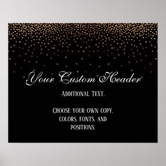 Gold Confetti Elegant doet het uzelf-trouwbord Poster (Voorkant)