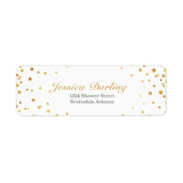 Gold Confetti Elegant Etiket