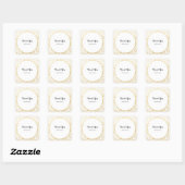 Gold Confetti Elegant Glamor White Favor Stickers (Vel)