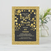 Gold Confetti en Glitter Chic-Vrijgezellenfeest Kaart (Staand voorkant)