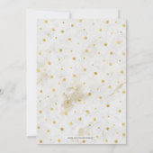 Gold Confetti en marmer | Moderne Pensioenpartij Kaart (Achterkant)