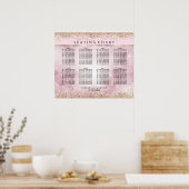 Gold Confetti en roze Bokeh - 10 Zitkuur Poster (Keuken)