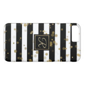 Gold Confetti en Stripes iPhone 8 Plus Hoesje (Achterkant (Horizontaal))
