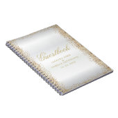 Gold Confetti en White Satin - Guestbook Notitieboek (Rechterzijde)