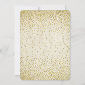  Gold Confetti Engagement Party Kaart (Achterkant)
