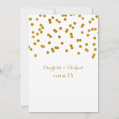 Gold Confetti Engagement Party - Uitnodiging (Achterkant)