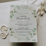 Gold Confetti Eucalyptus 50th Wedding Jubileum Kaart<br><div class="desc">Deze gouden confetti eucalyptus uitnodiging ter gelegenheid van de 50ste bruiloft is perfect voor een modern evenement. Het ontwerp is voorzien van waterverf eucalyptus groene loof met gouden confetti. Verander het aantal om een verjaardagsmijlpaal te vieren.</div>