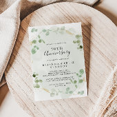 Gold Confetti Eucalyptus 50th Wedding Jubileum Kaart