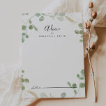 Gold Confetti Eucalyptus Foliage Weddenschap Advieskaart<br><div class="desc">Deze gouden bruisterige eucalyptusbruidbruidskaart is perfect voor een rustige bruiloft. Het ontwerp is voorzien van waterverf eucalyptus groene loof met gouden confetti. Deze kaarten zijn perfect voor een bruiloft, vrijgezellenfeest, baby shower, graduatiedag en nog veel meer. Pas de kaarten aan met de namen van de bruid en de bruidegom, ouders-aan-zijn...</div>