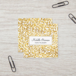 Gold Confetti Event Planner Visitekaartjes