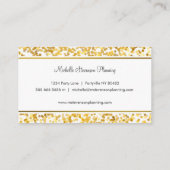 Gold Confetti Event Planner Visitekaartjes (Achterkant)