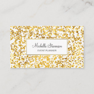 Gold Confetti Event Planner Visitekaartjes