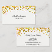 Gold Confetti Event Planner Visitekaartjes (Voorkant / Achterkant)