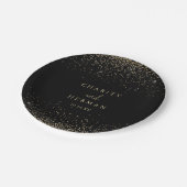 Gold Confetti Fancy jachttang Papieren Bordje (Gekanteld)