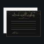 Gold Confetti Fancy Script Weddenvice Card Briefkaart<br><div class="desc">Deze gouden confetti fancy script bruiloft advies kaart is perfect voor een rustieke bruiloft. Het eenvoudige en elegante ontwerp heeft sprankelende gouden confetti in combinatie met een stijlvolle scripttypografie. Deze kaarten zijn ideaal voor een bruiloft, vrijgezellenfeest, baby shower, afstudeerfeest & meer. Personaliseer de kaarten met de namen van de bruid...</div>