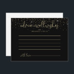 Gold Confetti Fancy Script Weddenvice Card Briefkaart<br><div class="desc">Deze gouden confetti fancy script bruiloft advies kaart is perfect voor een rustieke bruiloft. Het eenvoudige en elegante ontwerp heeft sprankelende gouden confetti in combinatie met een stijlvolle scripttypografie. Deze kaarten zijn ideaal voor een bruiloft, vrijgezellenfeest, baby shower, afstudeerfeest & meer. Personaliseer de kaarten met de namen van de bruid...</div>