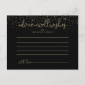 Gold Confetti Fancy Script Weddenvice Card Briefkaart (Voorkant)