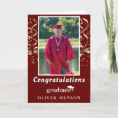 Gold Confetti Gefeliciteerd Afstuderen Foto Kaart (Voorkant)