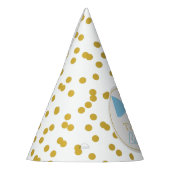 Gold Confetti Gender onthullen Bw Stropdas Team Bo Feesthoedjes (Links)