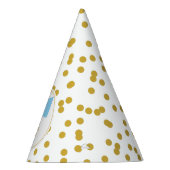 Gold Confetti Gender onthullen Bw Stropdas Team Bo Feesthoedjes (Rechts)