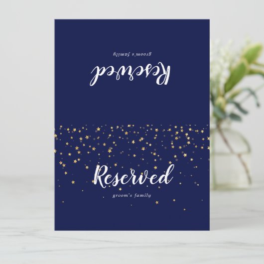 Gold Confetti | Gereserveerd marineslag (Staand voorkant)