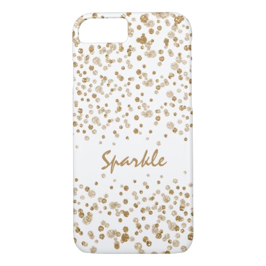 Gold Confetti Glam Glitter Sparkle Case-Mate iPhone Case (Achterkant)