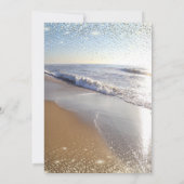 Gold Confetti Glass Tropical Beach Retirement Kaart (Achterkant)