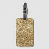 Gold Confetti Glitter Bagagelabel (Voorkant (verticaal))