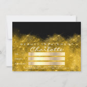 Gold Confetti Glitter Beaty Salon Certificate Gift (Voorkant)