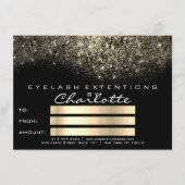 Gold Confetti Glitter Black White Certificate Gift (Voorkant)