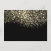 Gold Confetti Glitter Black White Certificate Gift (Achterkant)