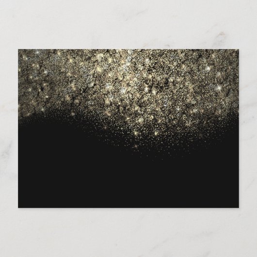 Gold Confetti Glitter Black White Certificate Gift (Achterkant)